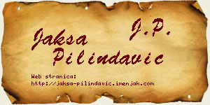 Jakša Pilindavić vizit kartica